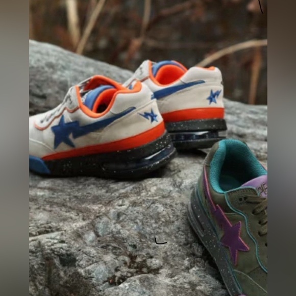 BAPE “a bathing ape” Men’s sneakers, MENS SIZE 8.5 - Picture 2 of 14